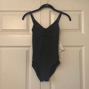 Ainsliewear Swirl Back Black Leotard